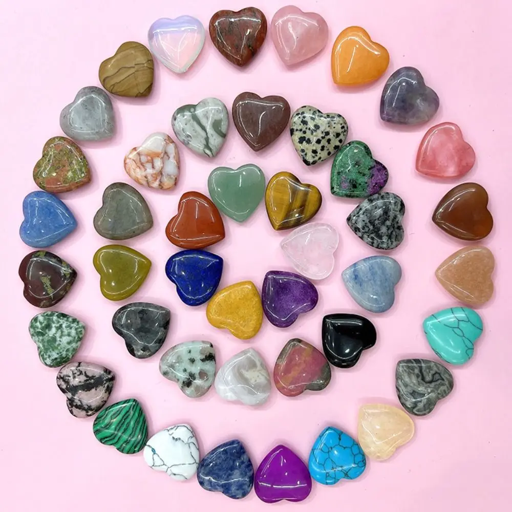 Natural Rose Quartz Crystal Love Heart Home Decoration Chakra Healing Reiki Gemstone Agate Mineral Specimen Pecimen Gift 2