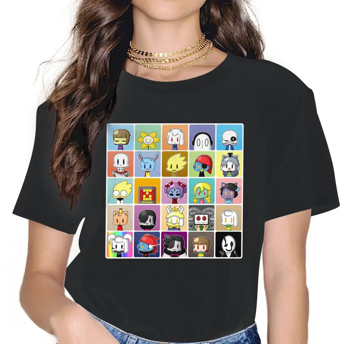 

Roles Feminine Shirts Undertale Role Playing Game T-shirt Harajuku Vintage Female Blusas