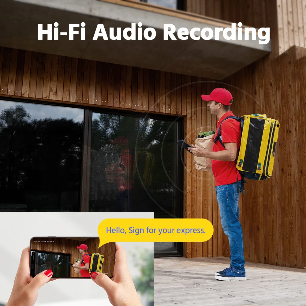 Caméra de surveillance extérieure IP PoE 8MP/4K (C800), dispositif de sécurité sans fil, avec microphone, IK10 – Image 4