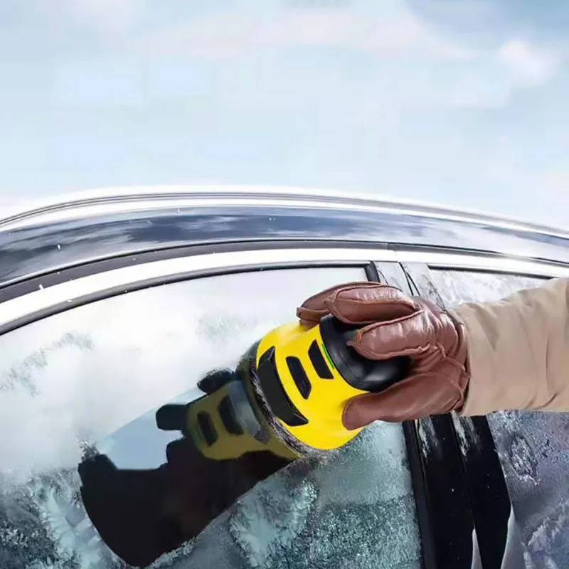 Portable Electric Car Ice & Snow Remover - Heated USB-Rechargeable Defroster, Detachable Windshield Tool for Winter Vehicle Care
