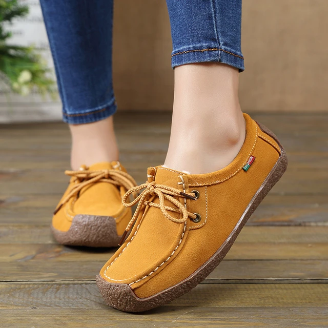 Flat Leather Shoes Women 2022 - Women Shoes Flats Leather Sneakers 2023 -  Aliexpress