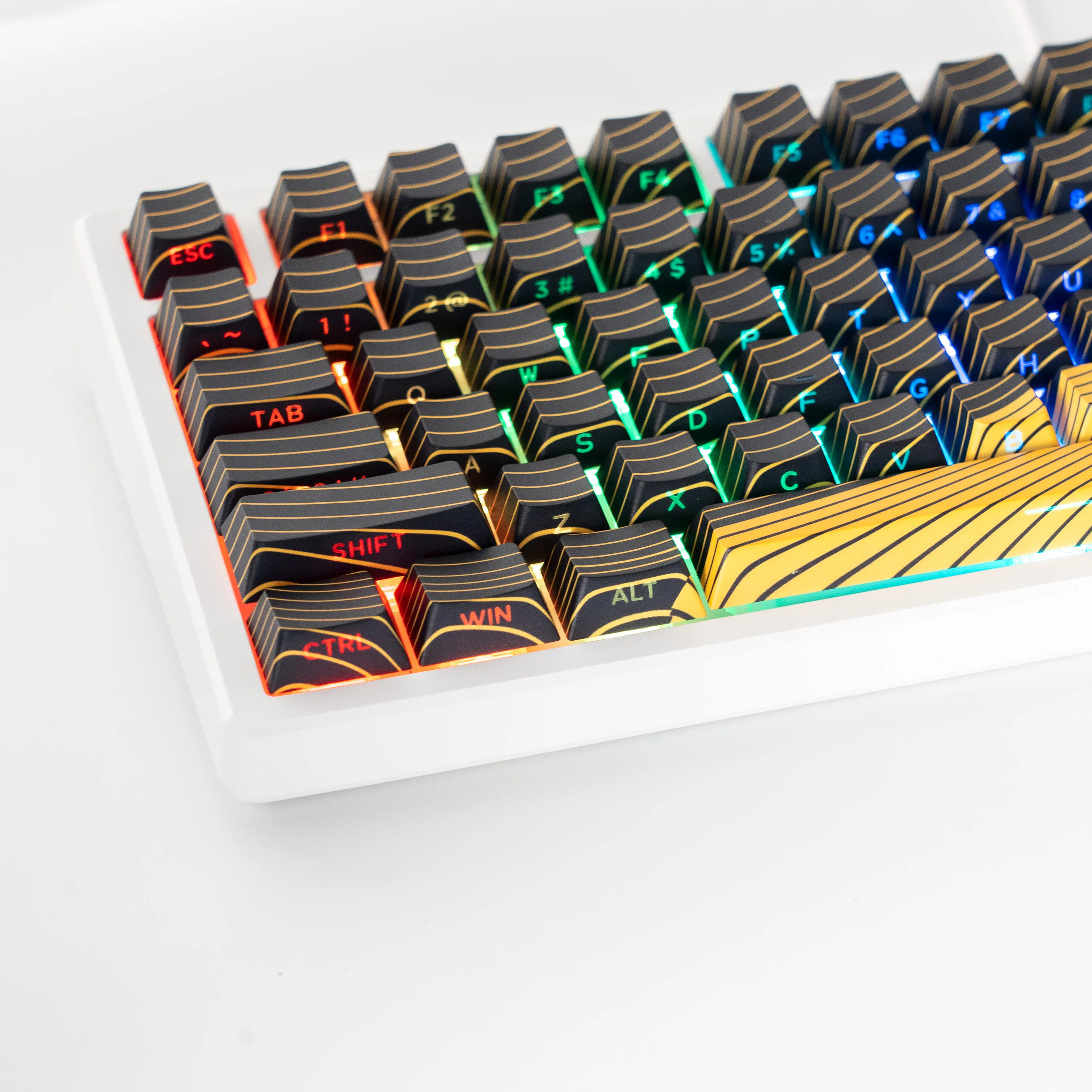 XVX Contour Keycaps Wooting 60He+Mechanical Keyboard Keycap PBT 