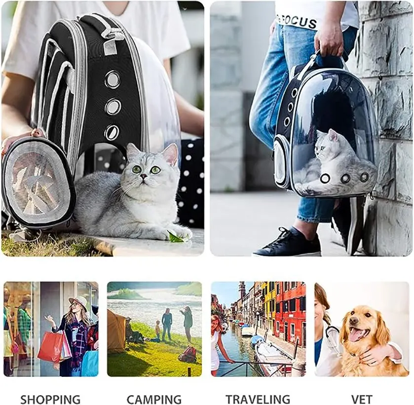 Pet Carrier Backpack Expandable Large Transparent Bubble Space Capsule High Quality Pet Travel Bag