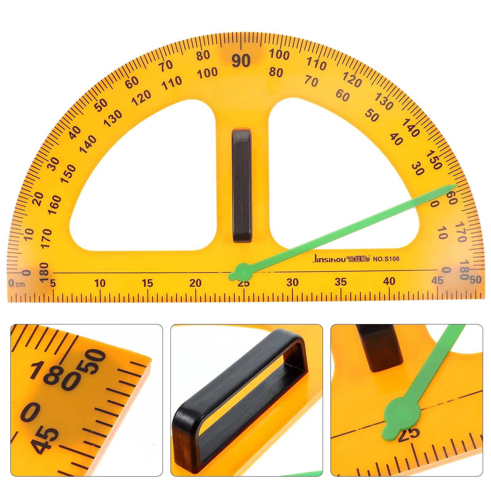 

Math Protractor Magnetic Large Ruler Compass-Math Geometry Tools Practical Teacher-Blackboard Drawing Tool Magnetic Protractor