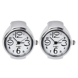 Valentine White Finger Ring Watch: Elastic Round Ring Watch Relationship Friendship Watch Valentine Couple Men's watches