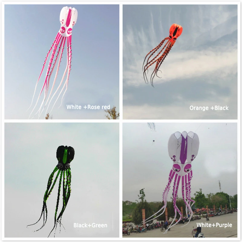 free shipping large octopus kite flying soft kite display kites for adults kites parachute professional kites inflatable kites free shipping 18m jellyfish kite flying inflatable kite windsocks huge kite wheel for adults kiteboard professional kite wind