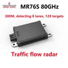 Nanoradar MR76S 77Ghz 300M 8-channel Microwave speed Radar sensor module for Traffic Alert , Road ,Train station light control 1