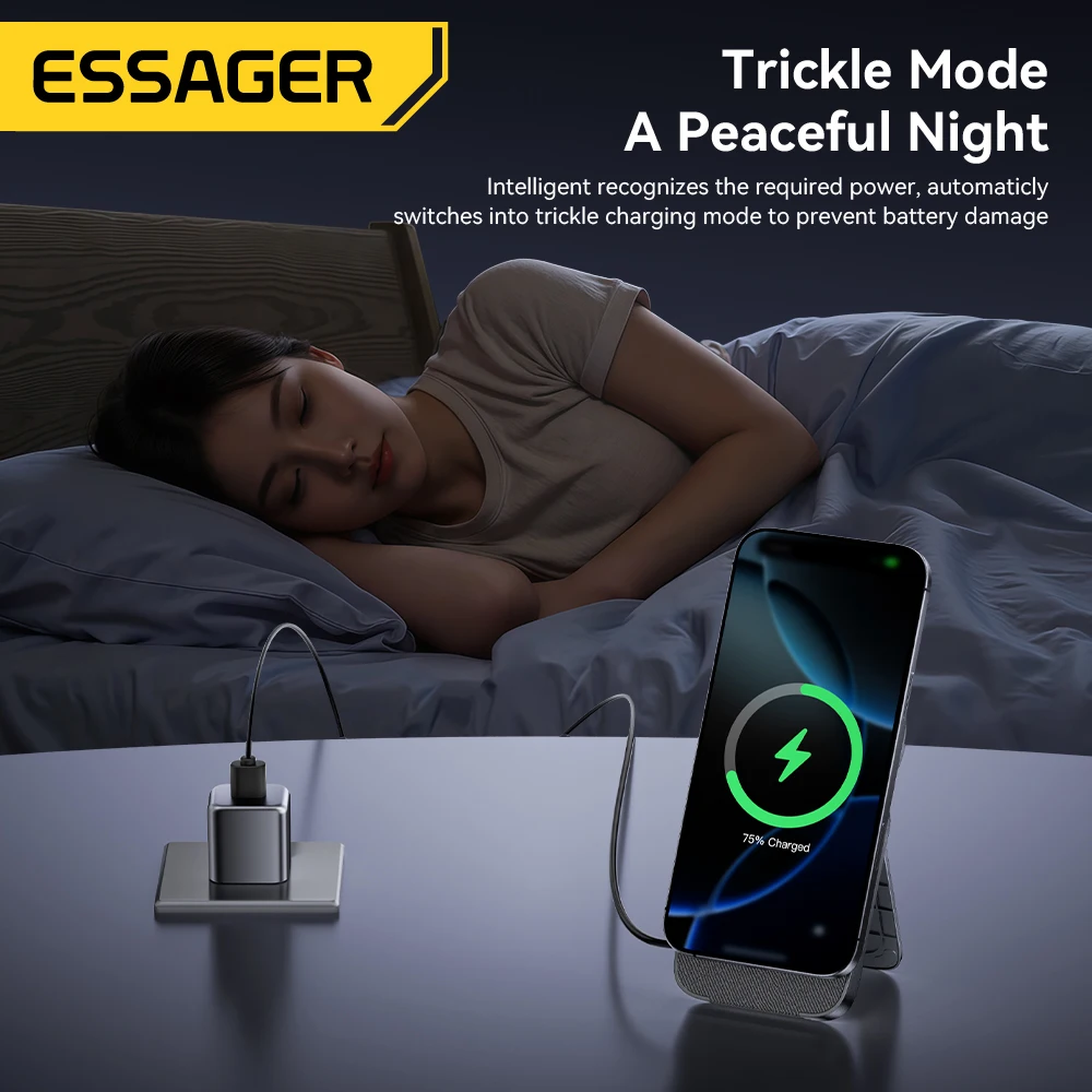 Essager 3 in 1 Folding Portable 15W Magnetic Wireless Charger Stand For iPhone16 15 Airpods Apple Watch For MagSafe Fast Charger