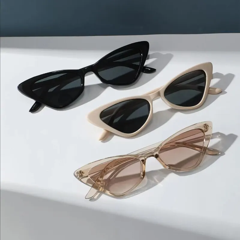 Acquista Occhiali da sole retrò a mezza montatura piccoli da donna Cat Eye Occhiali da sole vintage moderni alla moda di marca di lusso in Italia a partire da 2.92