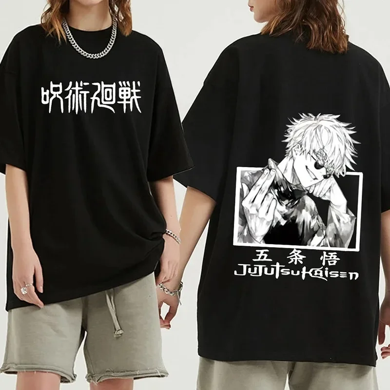 

Funny Satoru Gojo Jujutsu Kaisen Tshirt Summer Men Oversized Short Sleeve Casual T Shirt Soft Size XS-4XL