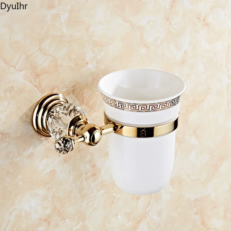 stainless steel golden crystal toilet brush holder toilet cleaning brush head storage bathroom accessories 1pcs