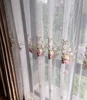 Luxury Curtains Sheer For Living Room Lace Blue Embroidered Pink-purple Romantic Princess Window Screen Kitchen Tulle Drapes 1