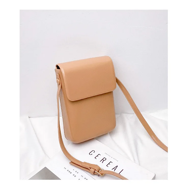 Mini PU Leather Crossbody Bag - Womens Solid Designer Shoulder Purse