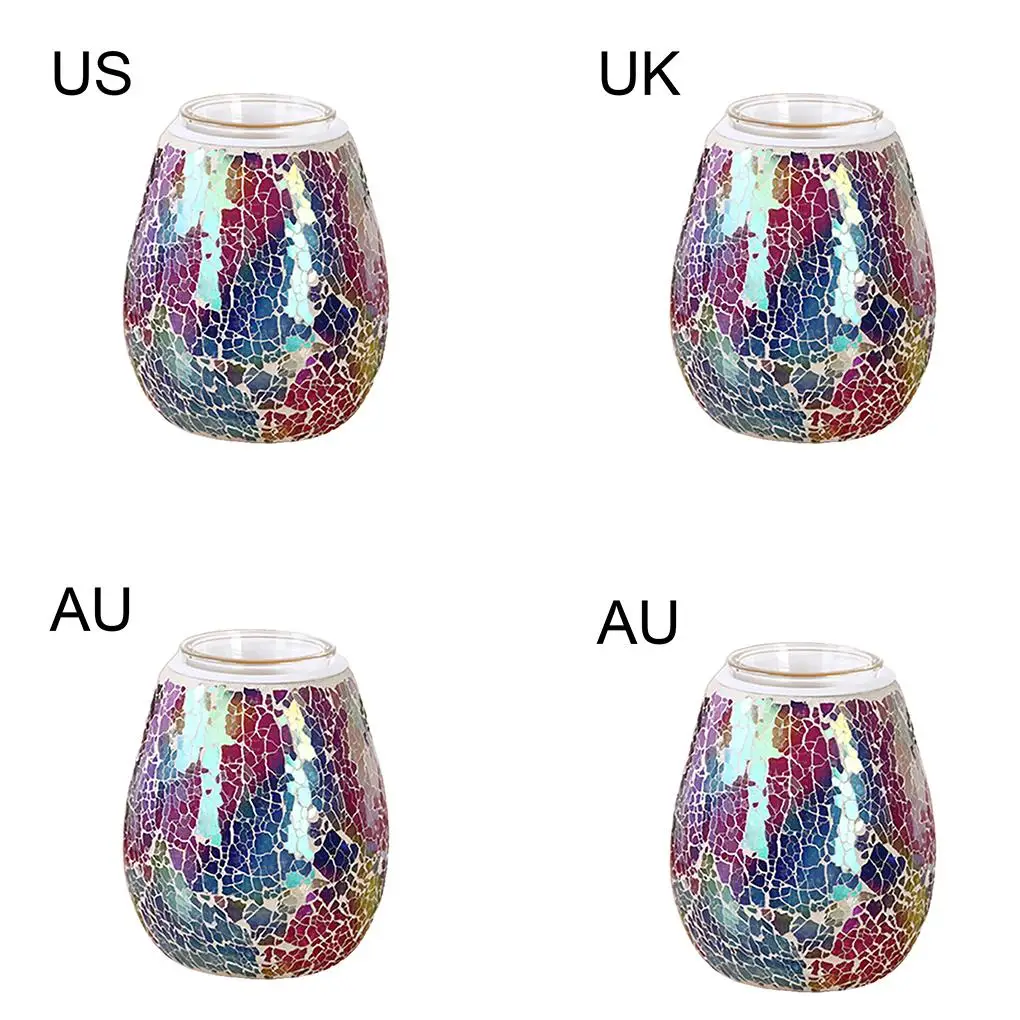 

Glass Aroma Lamp Mosaic Night Light Multi-color Household Oil Burner