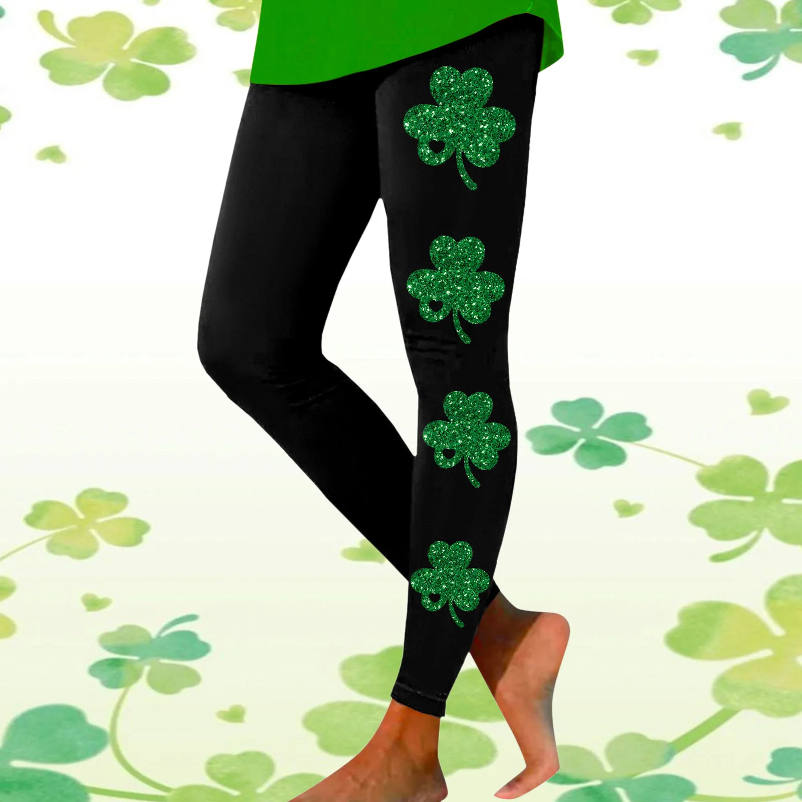 

Fashion Leggings Women Push Up Casual Loose Legging Pants Yoga Gym Outdoor Tights Pantalones Saint Patricks Pat St Paddys Day