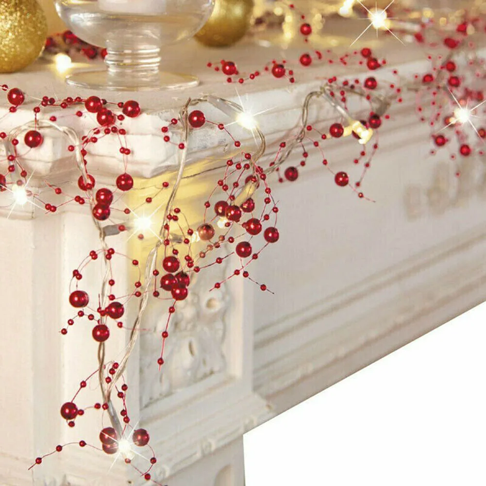 

LED Glowing Berry Waterproof Valentine Wedding Battery Operated Warm White IP IP Mantel Outdoors Decoration Fairy