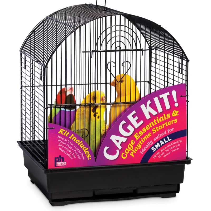 

Round Roof Black Bird Cage Starter Kit 91101
