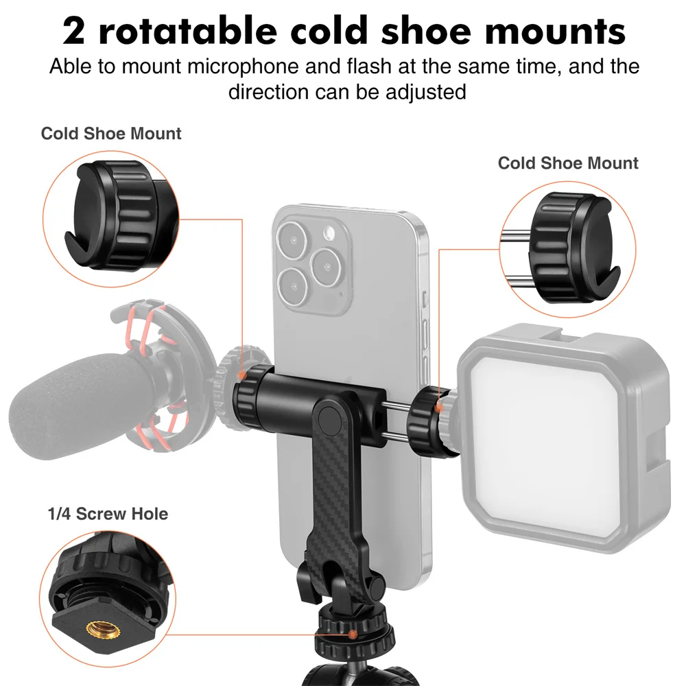 Tiro Vertical Phone Mount Holder Dslr Câmera Monitor Braçadeira de Tripé para Smartphone Vlog Novo St07s - Image 6