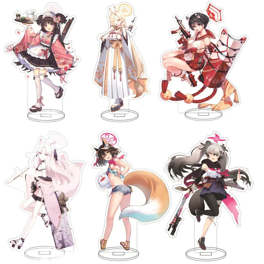 New Blue Archive Hyakkiyakou School Acrylic Stand Characters Kasuga Tsubaki Waraku Chise Kuda Izuna Desk Ornament 15CM