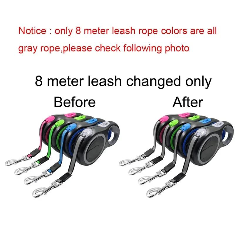 

Accessories Durable Big Walking Adjustable Retractable Small Hiking Dog Bulldog Leash 8m Rope for Roulette 50kg Dogs 5m Collar