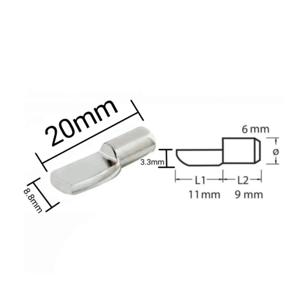 10pcs Mini Laminate Support Pegs Spoon Shape Shelf Bracket Furniture Hardware Glass Plate Holder Cabinet Closet Fixing Bracket 5