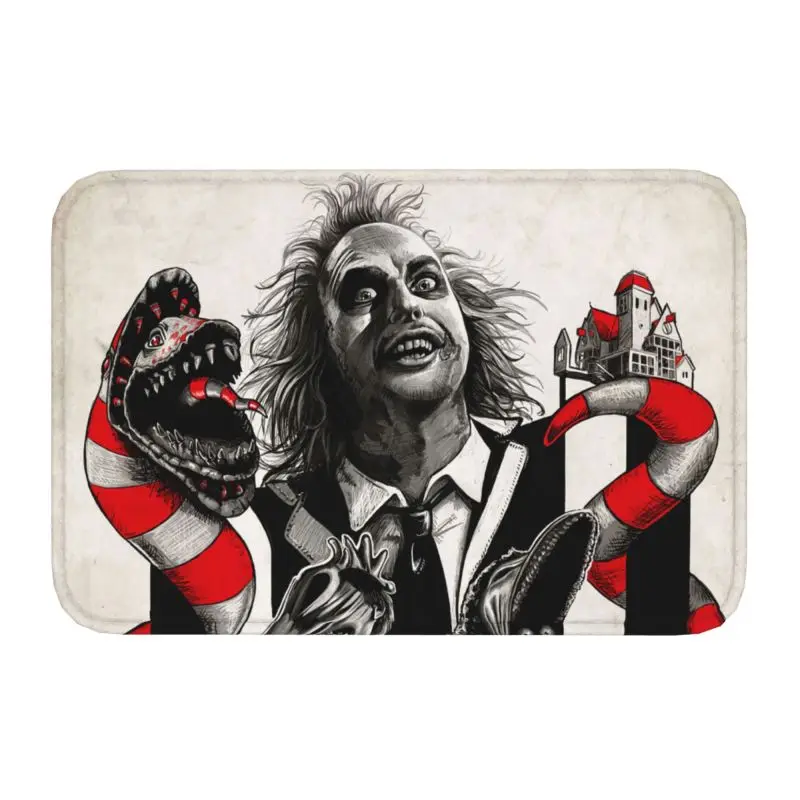 Horror Beetlejuice Spooky Floor Door Kitchen Bath Mat Indoor Tim Burton Horror Movie Door Mat Garage Ingresso Tappeto Tappeto