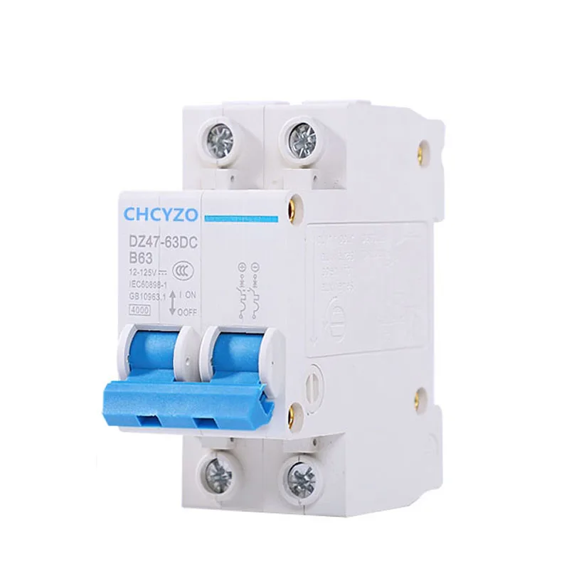 1P/2p Circuit Breaker 12v-125v Air Switch DC 3A-125A Electric Car Battery Protection Switch Circuit Protector