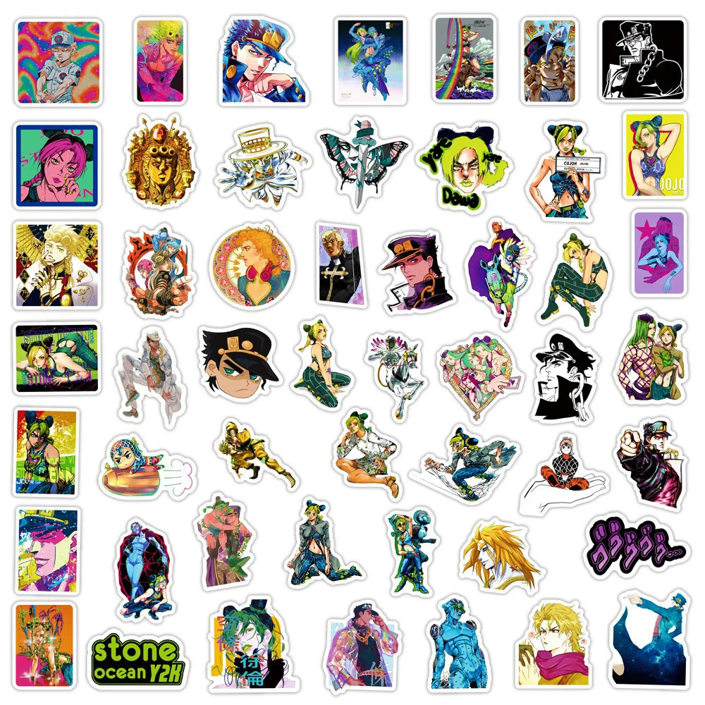 10/30/50PCS Anime Jojo Fantastic Adventure Graffiti Waterproof Sticker Personality Creative Decorationtrendrefrigeratorwholesale