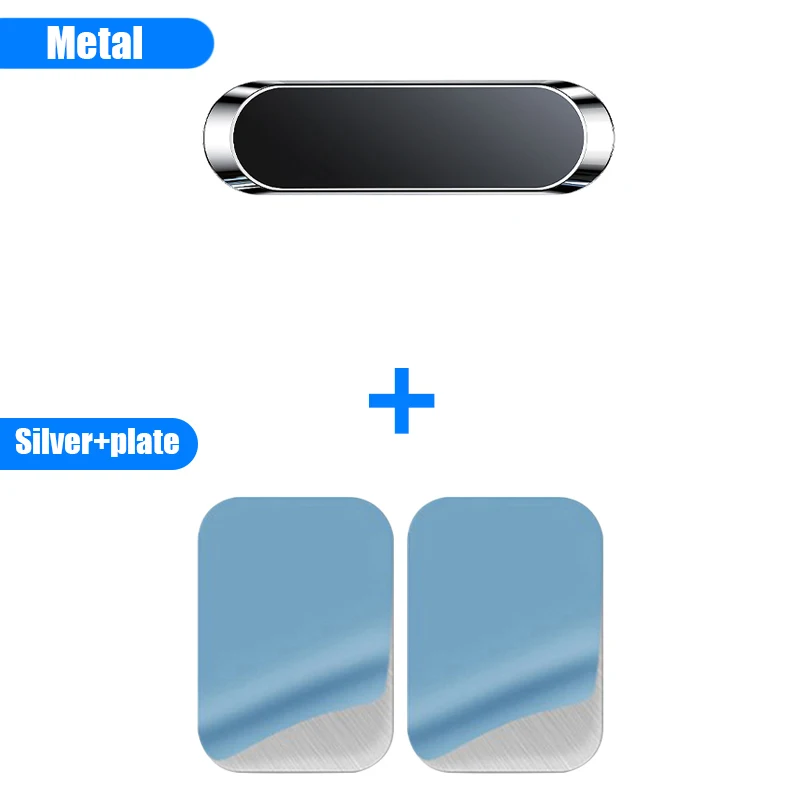 Magnetic Dashboard Mini Strip Phone Holder - Metal Magnet Car Mount