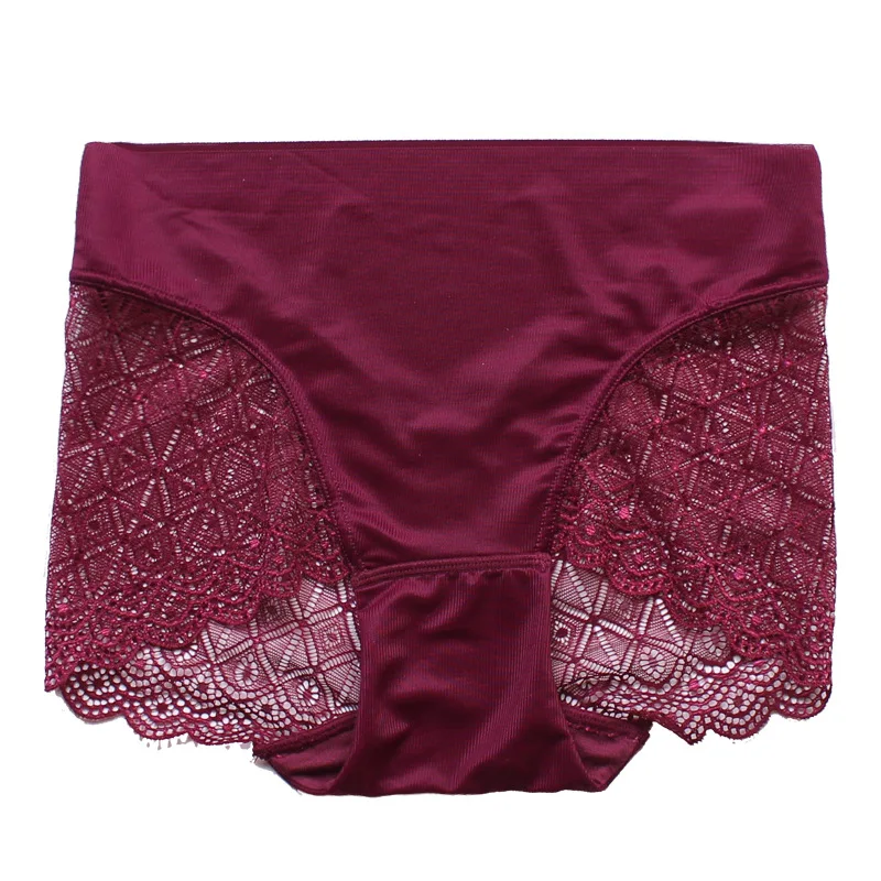 2pcs/lot Women's Briefs Large Sexy Lace Panties High Waist Women Plus Size Lingerie Seamless Buttock Underwear For Female M-4XL