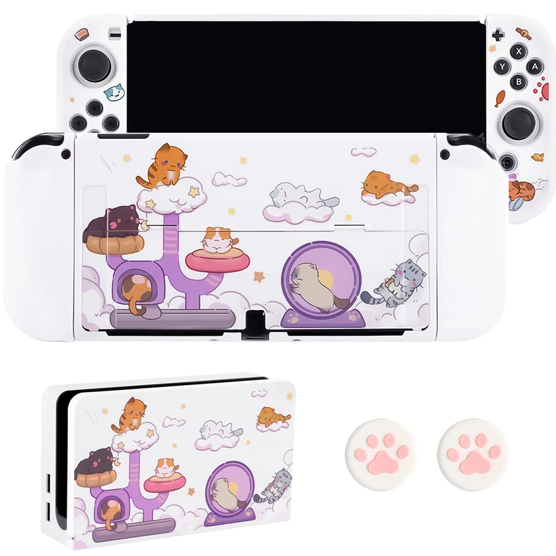 joy-con protetor completo da pele caso de jogo oled