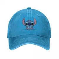 Stitch Cartoon Unisex Style Baseball Caps Distressed Denim Hats Cap Retro Outdoor Activities Snapback Hat 1