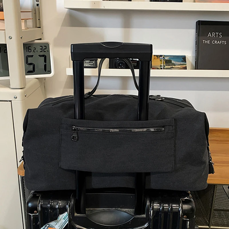 Borsa da Viaggio Unisex, Borsa Capiente per Viaggi, Yoga ed Esercizio, in Tela Impermeabile, Borsa a Tracolla per Fitness - immagine 6