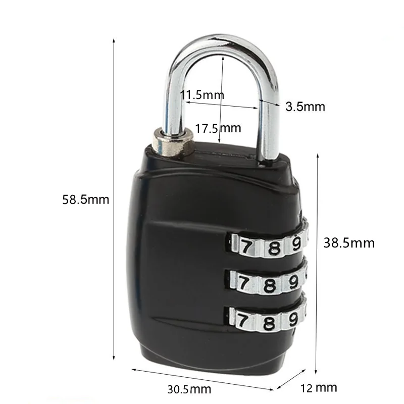 Combinaison 3 chiffres Valise Bagage Code Mot de passe Verrouillage