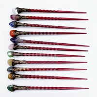 Natural Citrine Amethyst Magic Wand Witchcraft Crystal Quartz Stone Scepter Props DIY Hairpin Healing Home Decor Children Gift 1
