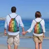 Custom Rainbow High Drawstring Backpack Sports Gym Bag for Men Women Cartoon Animation Shopping Sackpack 6