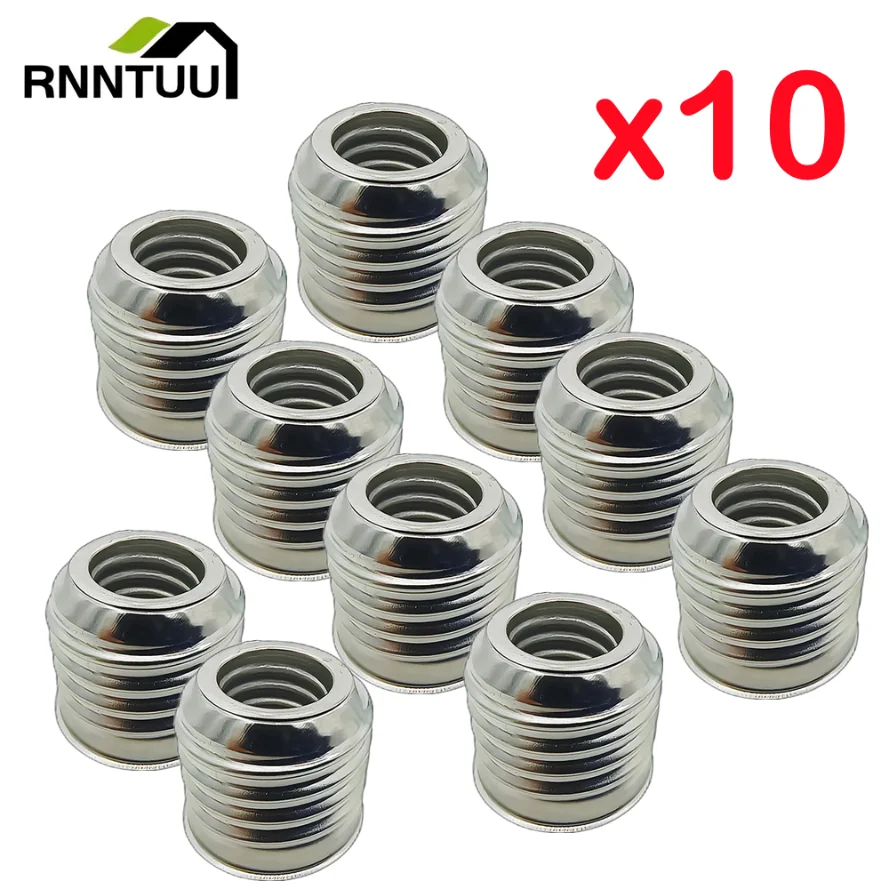 10pcs 220V E27 To E14 Lamp Holder Converter Socket Light Bulb Lamp Holder Adapter Plug Extender Led Light outlet socket extender electrical outlet socket extender power inlet port plug extensions cords for rv short extension cord