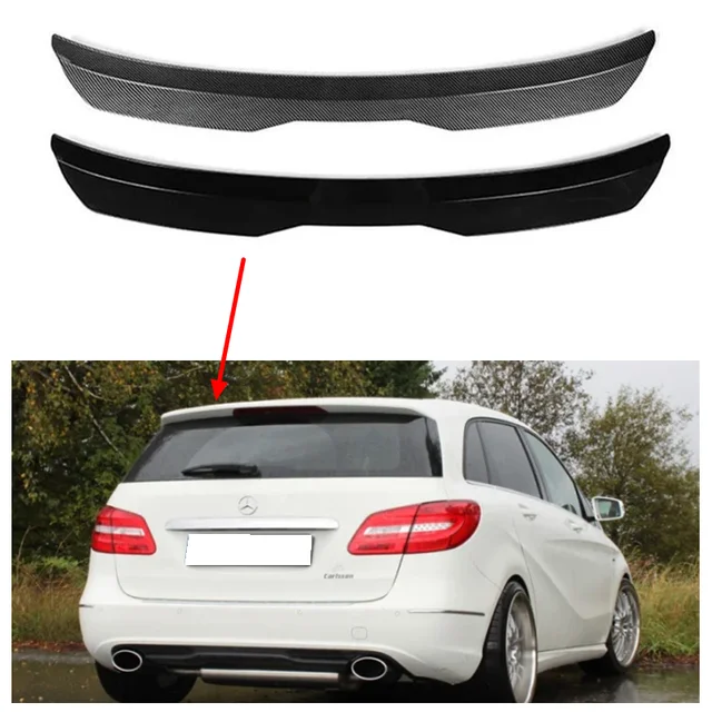 For Benz W246 W245 B200 B45 2009 - 2018 Roof Spoiler ABS Material Car Rear Trunk Wing Universal 1