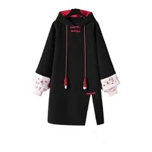 

Harajuku Chinese Dress Oversized Embroidery Vestidos Style Women 31367 Dresses Autumn Buckle Cheongsam Sweatshirt Hoodies Hoodi