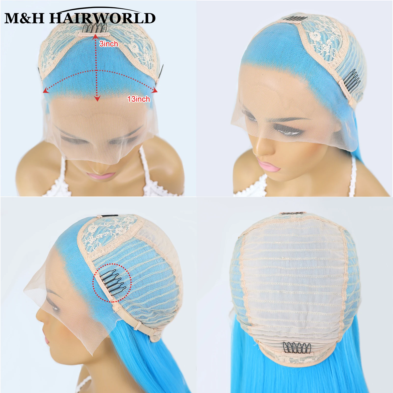 Green Blue Pink Glowing Luminous Wig 13x3 Lace Front Wig Synthetic Cosplay Party Light Glowing Hair Shining Hair In The Dark