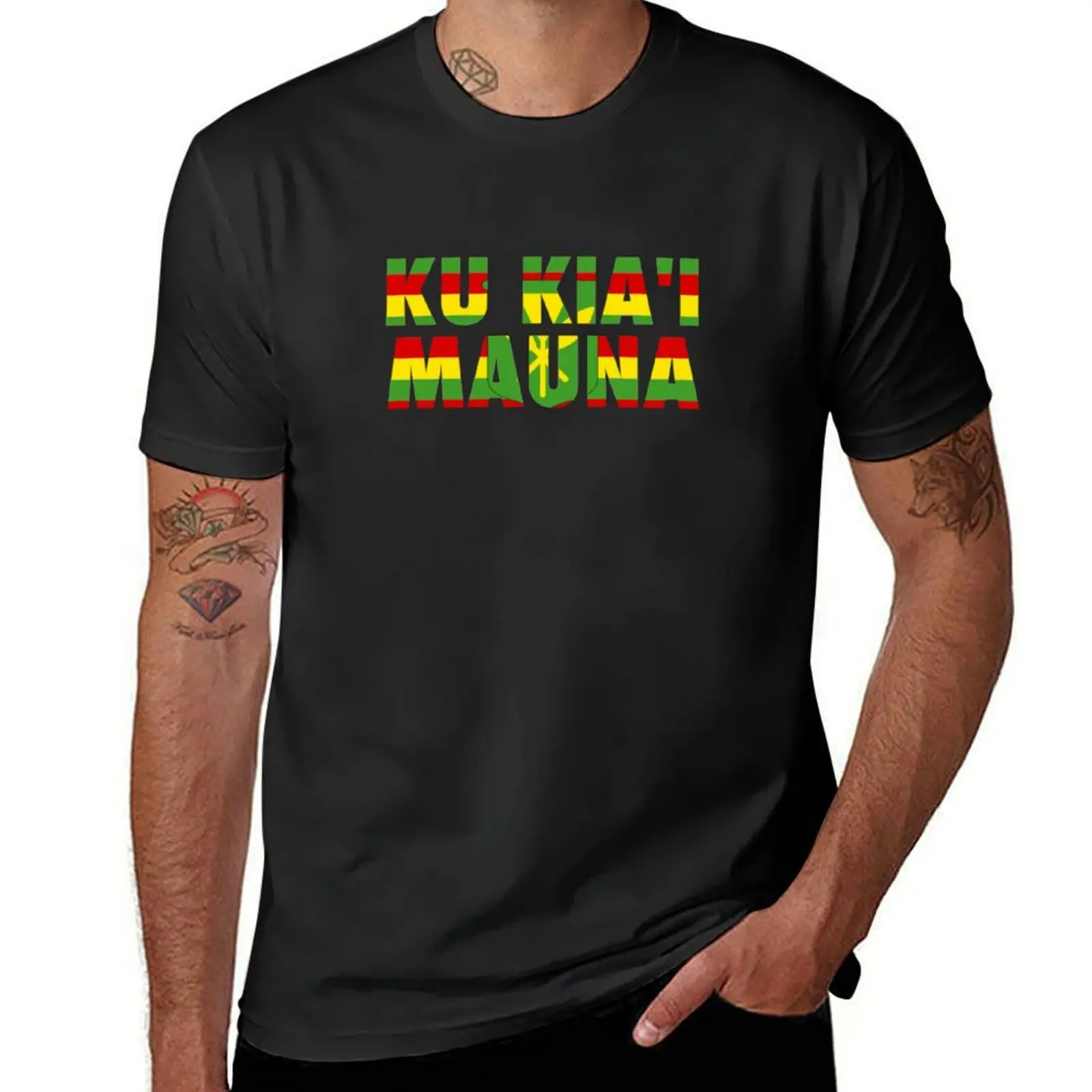 

Мужская футболка с принтом животных Ku KIAI Mauna - We Are Mauna Kea