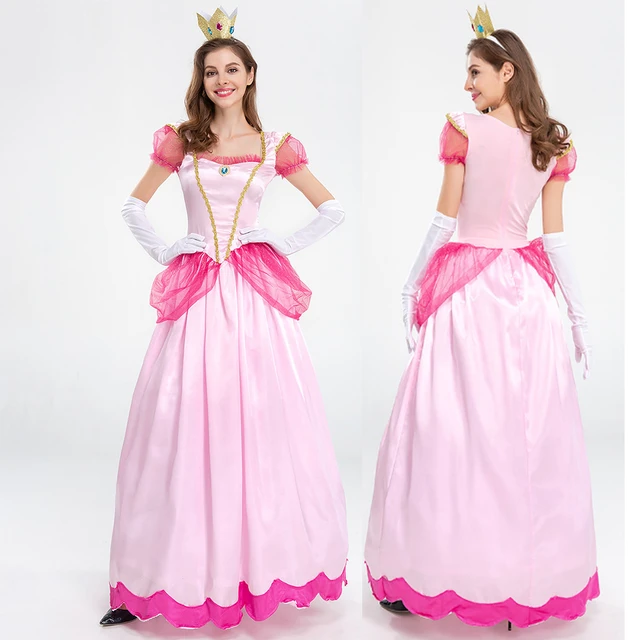 Costume de Princesse de Couleur Pêche pour Femme Adulte, Tenue Cosplay de  ixd'Halloween, Robe de Barrage Rose - AliExpress