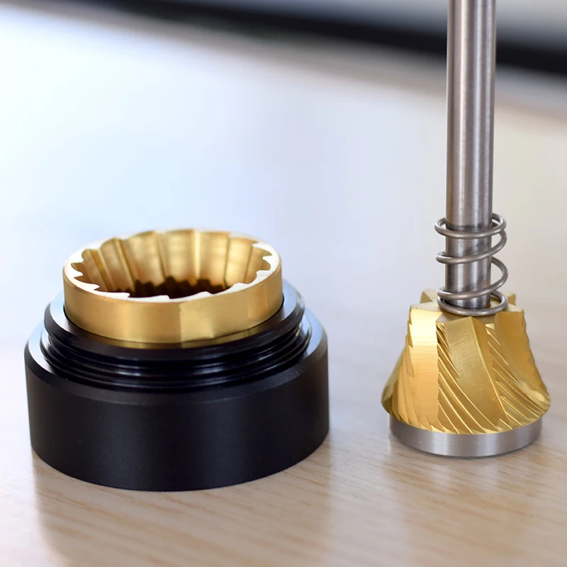 Manual Coffee Grinder 38mm 7core burr 3 bearings Portable Adjustable Espresso Grinder