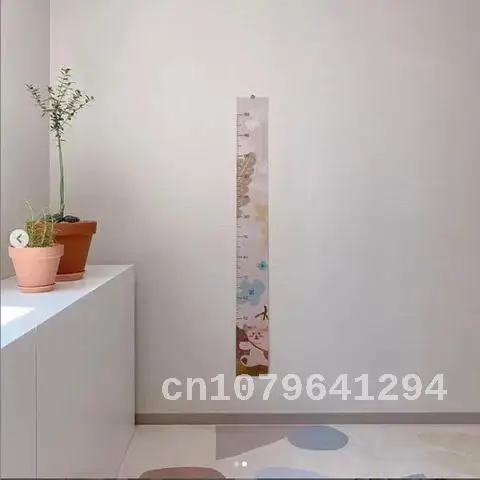 INS Canvas Baby Height Measure Ruler Wall Stickers Children Growth Chart Record Kids Room Decoration Hanging Rulers Photo Props