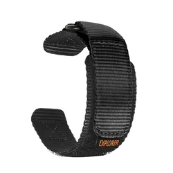 Versatile Hook & Loop Nylon Quick Release Watch Strap - 16mm (Black)