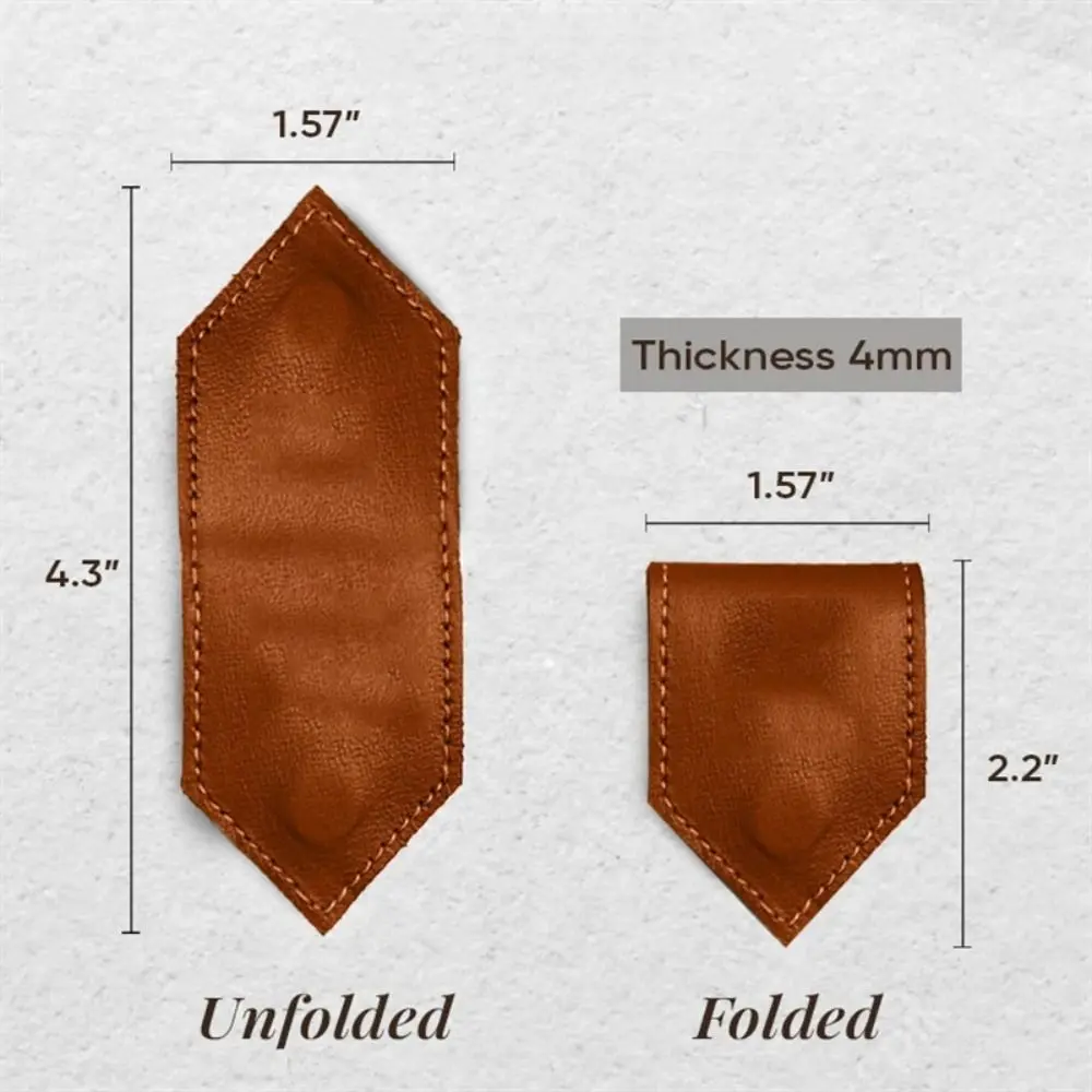 Exquisite PU Leather Magnetic Bookmark Diamond Shape Multifunctional Book Pagination Mark Reading Book Clip Teachers