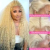 Lace Front Human Hair Wigs30 38 Inches Deep Wave Wigs 613 Honey Blonde Color 13x4 13x6 Lace Frontal Curly Wave Wigs For Woman 3