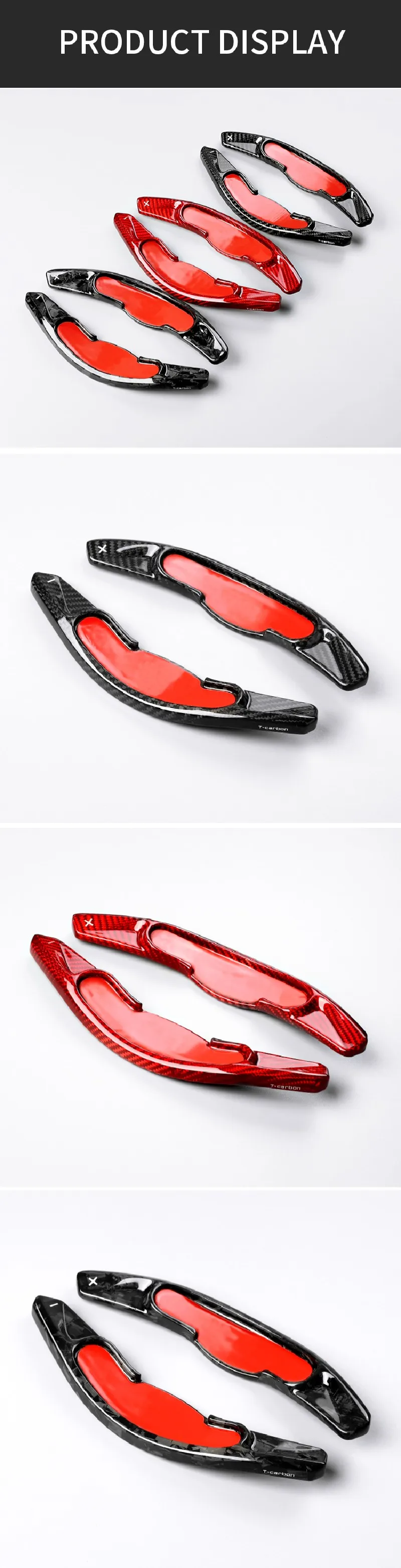 T-carbon Steering Wheel Shift Paddle Shifter For Mini Cooper S ONE JCW Clubman MK3 F54 F55 F56 F57 F60 Carbon Fiber DSG Shift