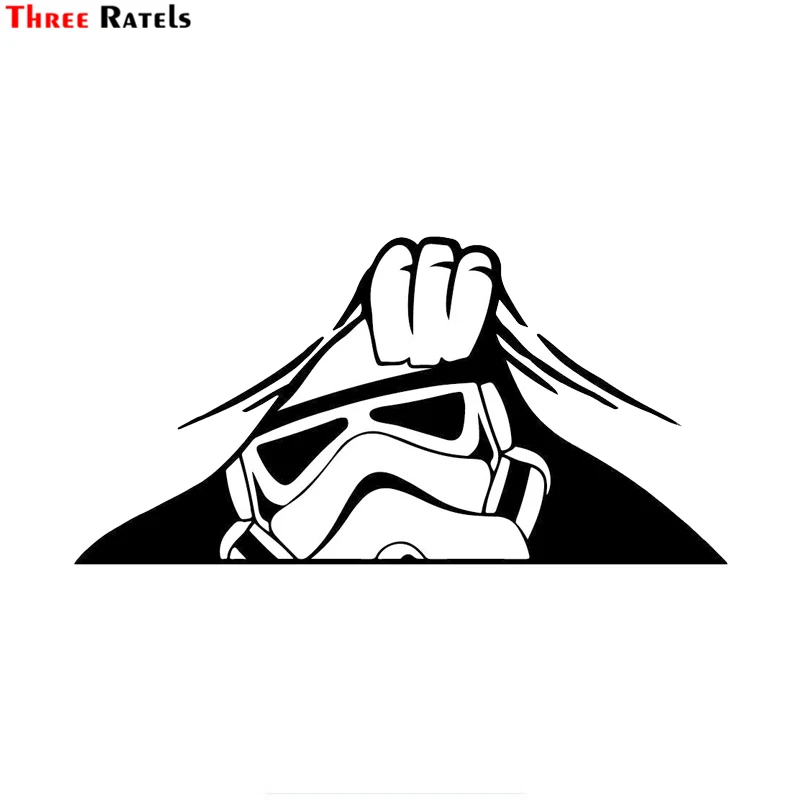 

Наклейка Three Ratels FD37 для Stormtrooper Peeking, автомобильный декор, наклейка на окно, стену, ноутбук, наклейка s Decal