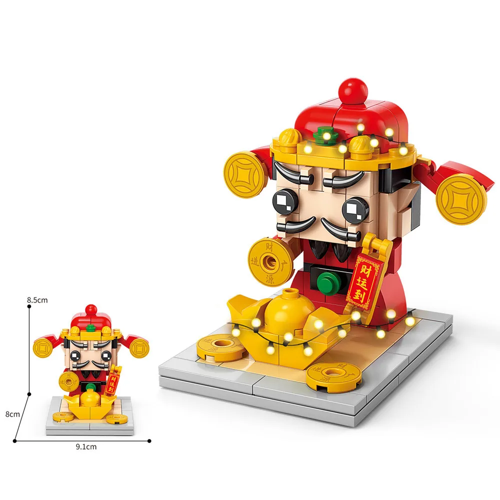 Blocs De Construction De Danse Du Lion Du Nouvel An Chinois, Briques De Lion  Porte Bonheur De Style Chinois, Jouets Pour Enfants, Cadeau De Noël X1011  Du 20,12 €